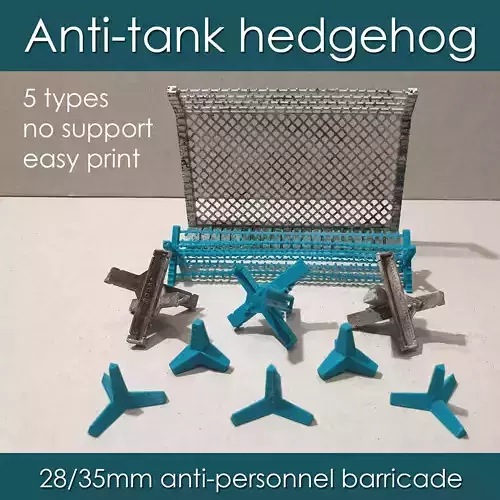 Anti-tank barricades 3D model