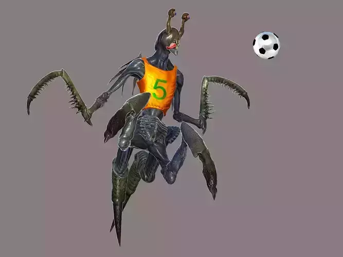 Alien Football Player Free 3D model