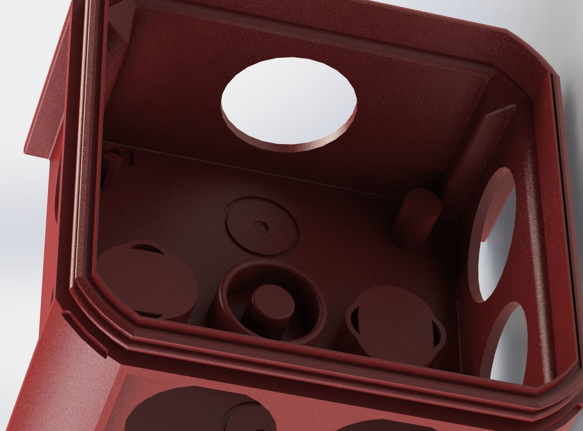 Square electrical junction box 90x90x50mm 3D print model_8