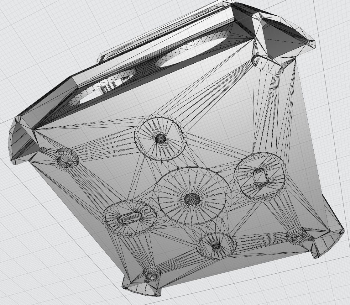 Square electrical junction box 90x90x50mm 3D print model_12