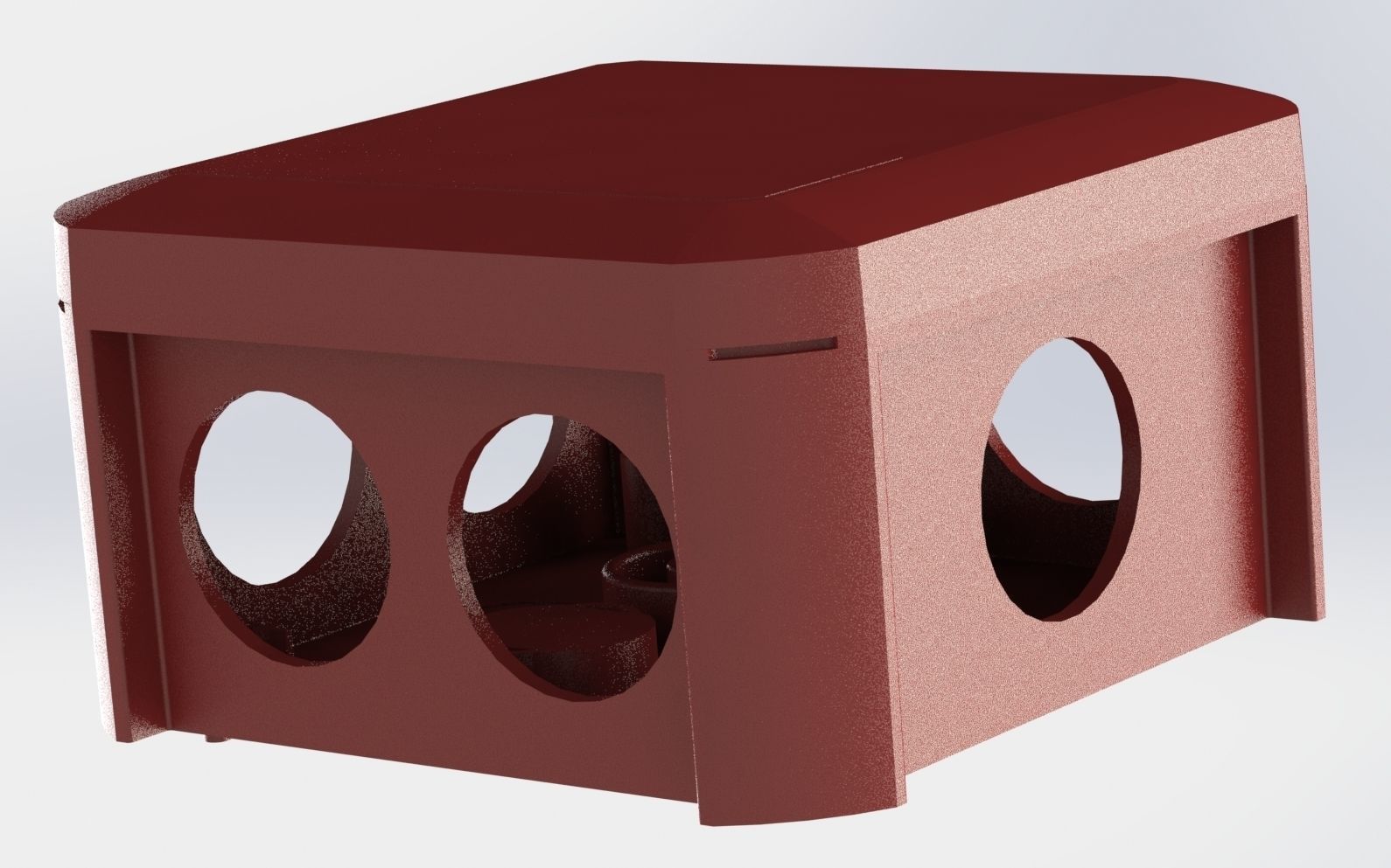 Square electrical junction box 90x90x50mm 3D print model_2