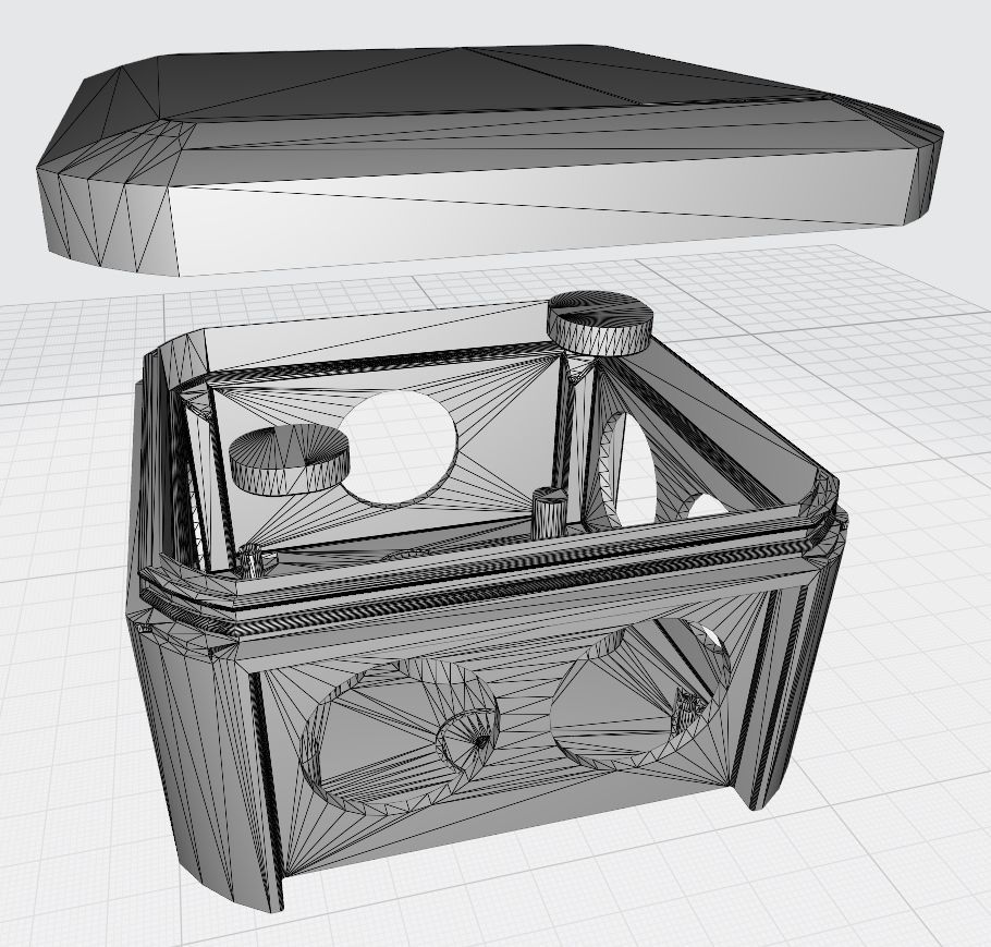 Square electrical junction box 90x90x50mm 3D print model_9