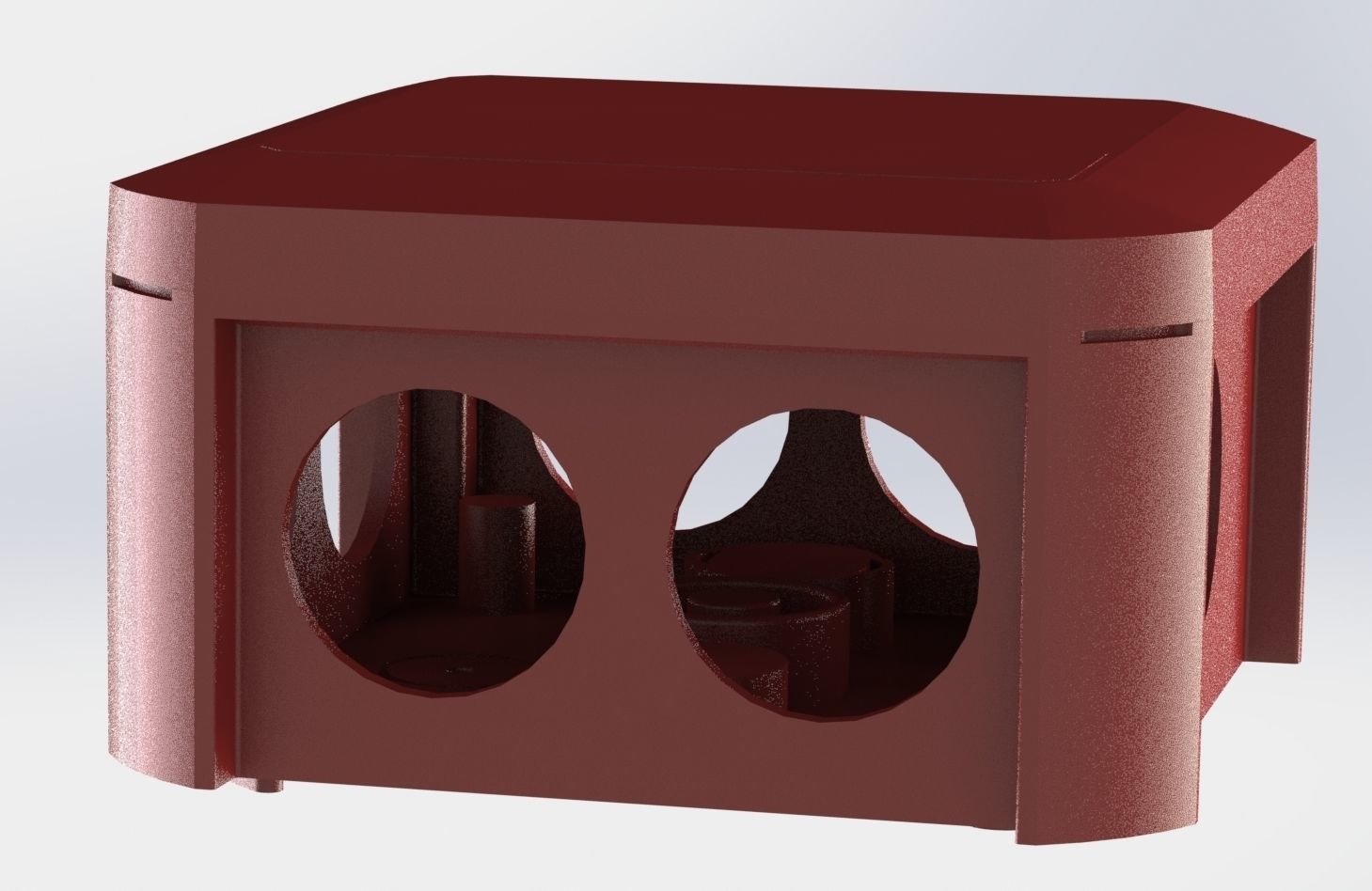 Square electrical junction box 90x90x50mm 3D print model_3