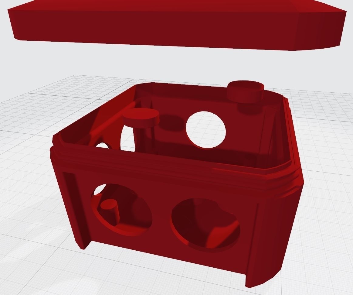 Square electrical junction box 90x90x50mm 3D print model_14