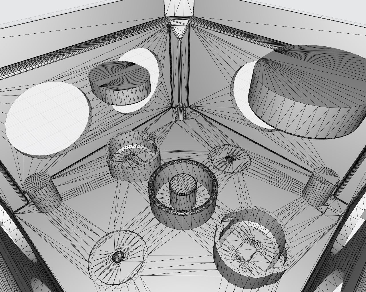 Square electrical junction box 90x90x50mm 3D print model_13