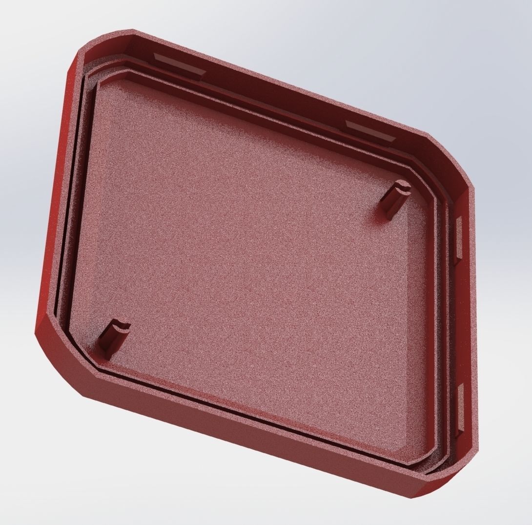 Square electrical junction box 90x90x50mm 3D print model_7