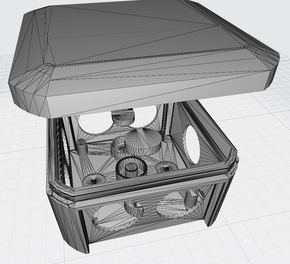 Square electrical junction box 90x90x50mm 3D print model_10