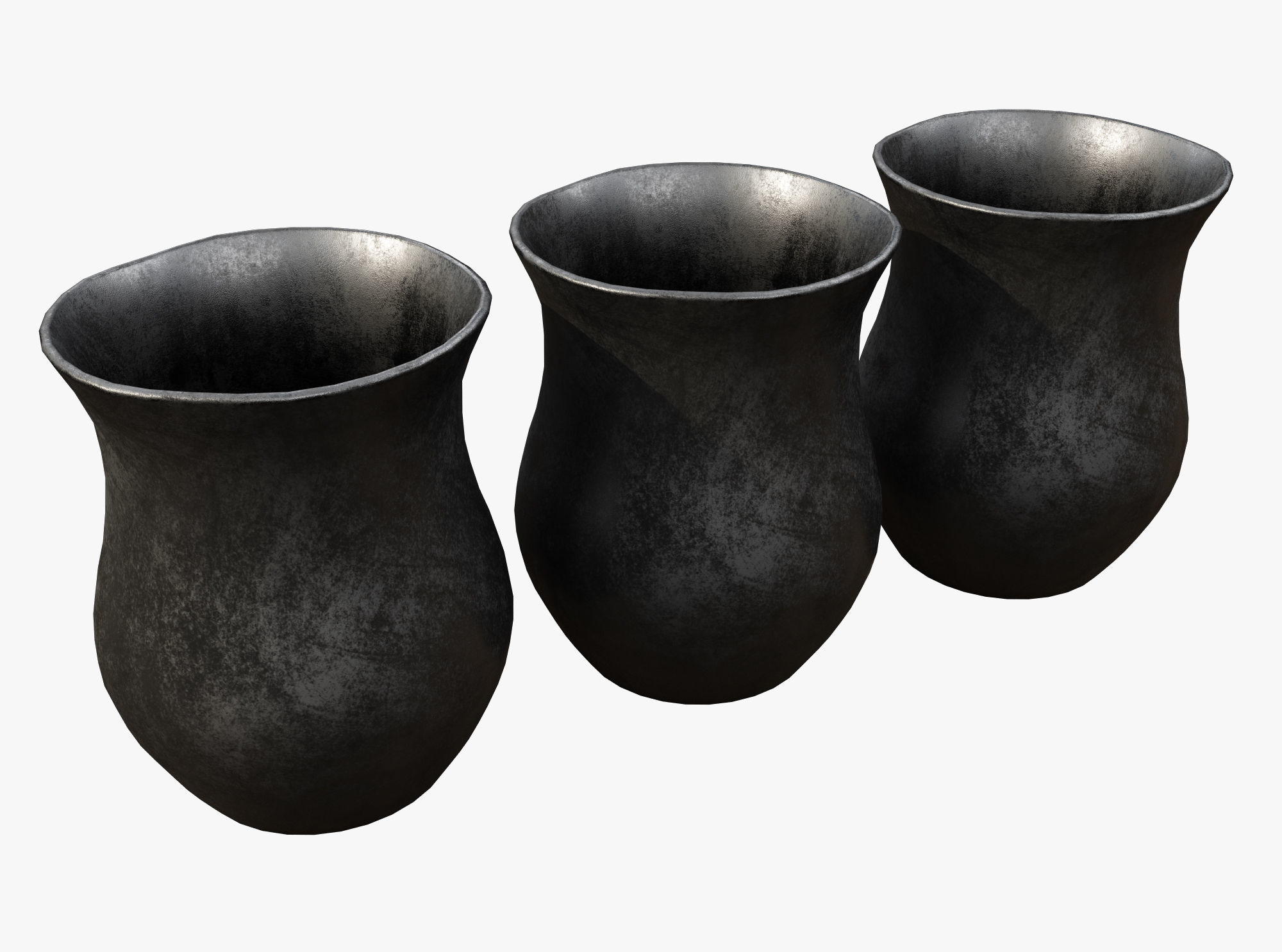Medieval Cups Low-poly 3D model_2