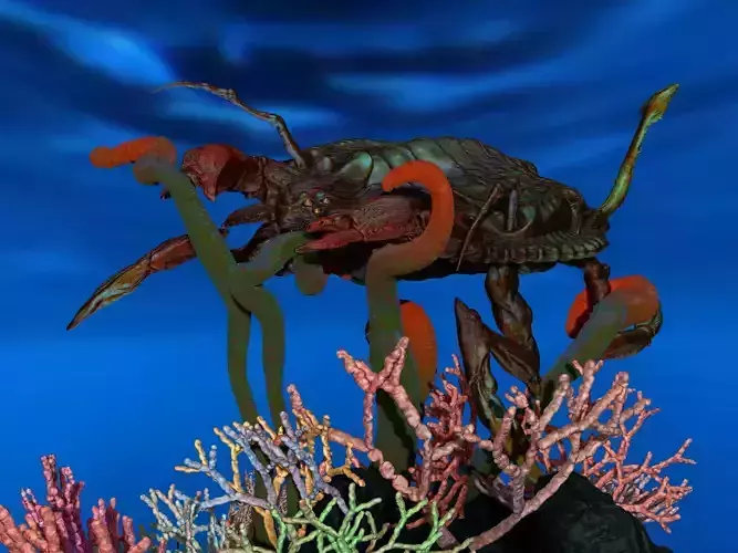 Aquatic Creature Diorama Free 3D model