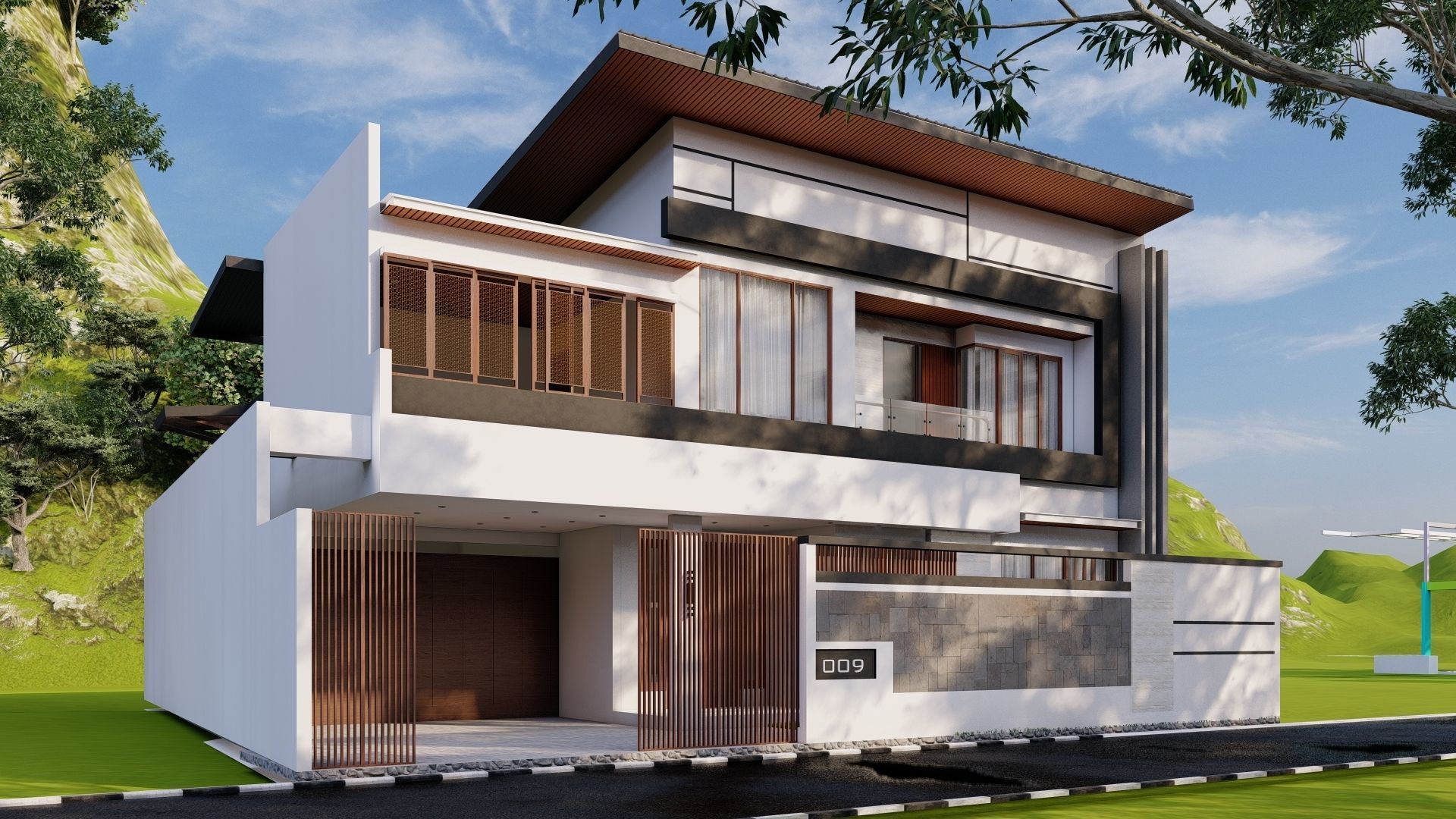 MInimalist house design 3D print model_2