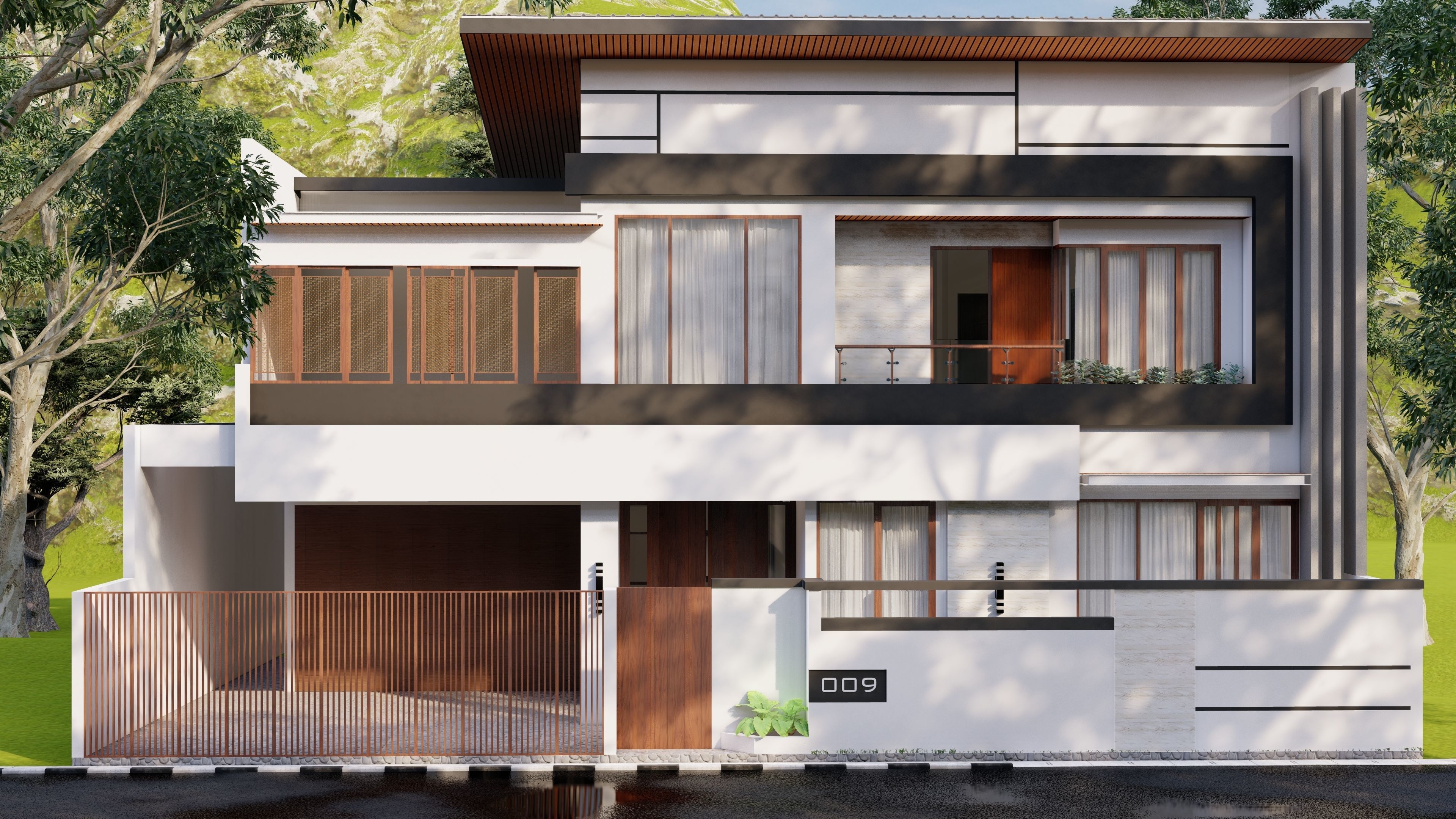 MInimalist house design 3D print model_4