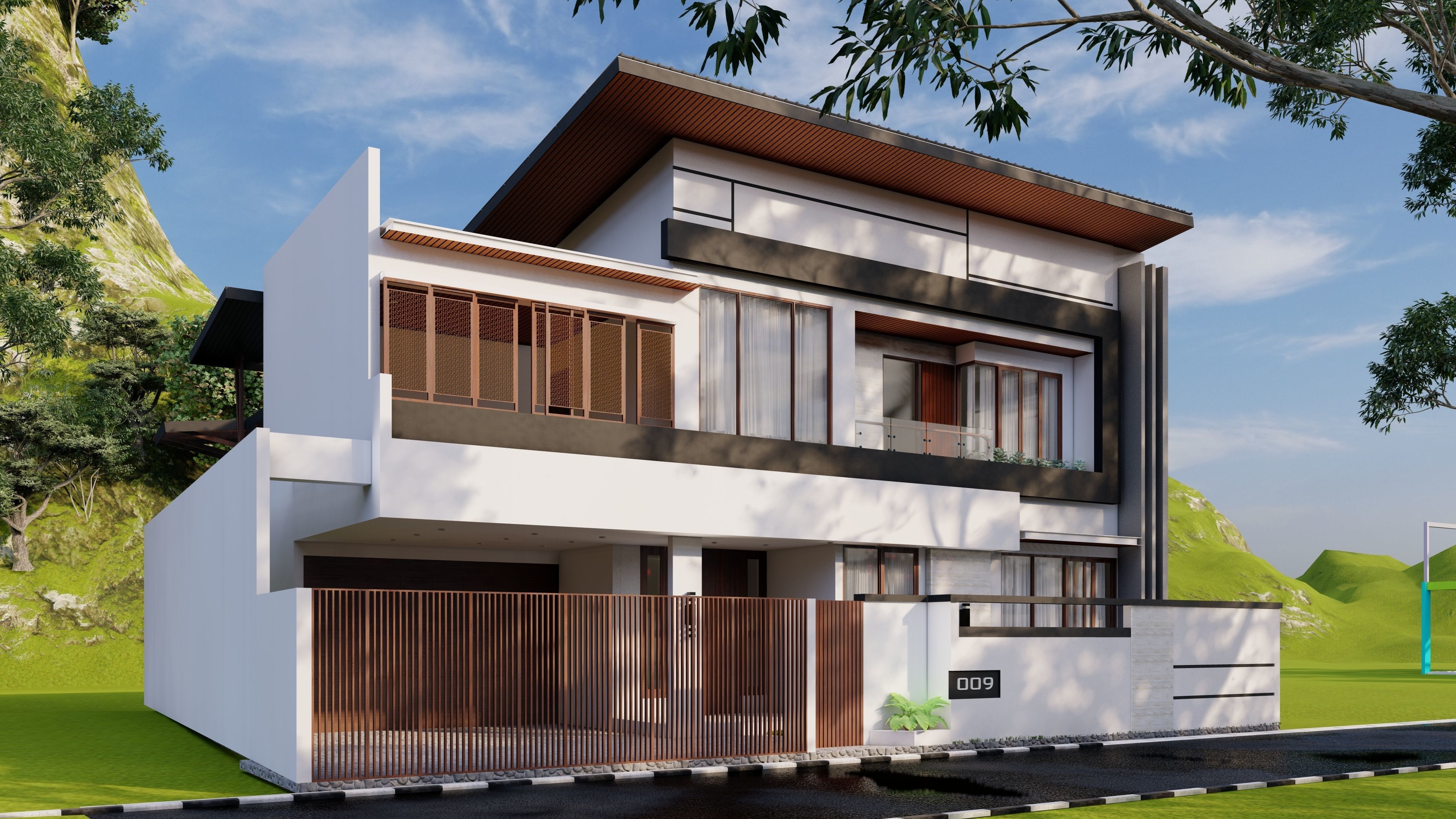 MInimalist house design 3D print model_6