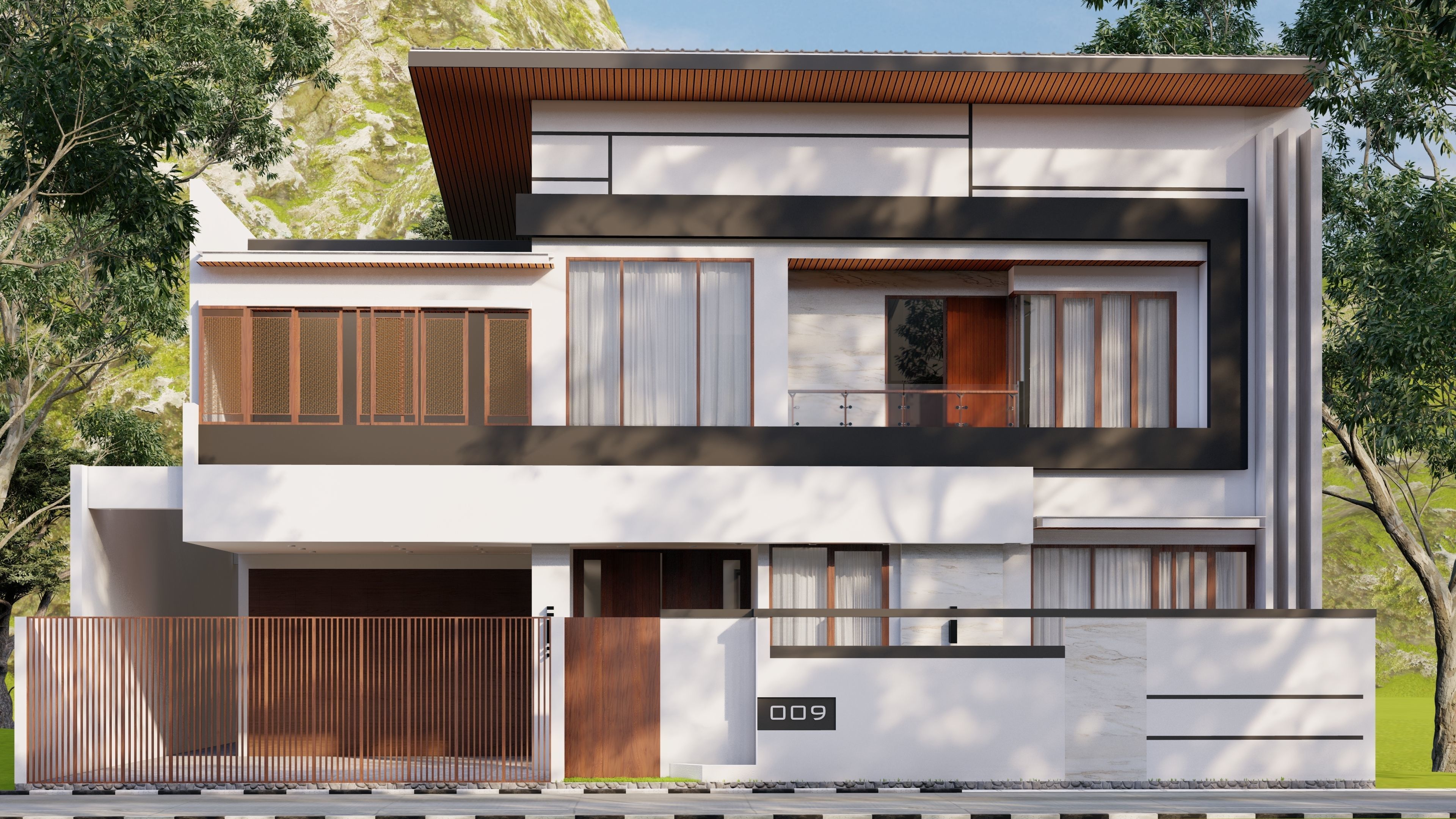 MInimalist house design 3D print model_3