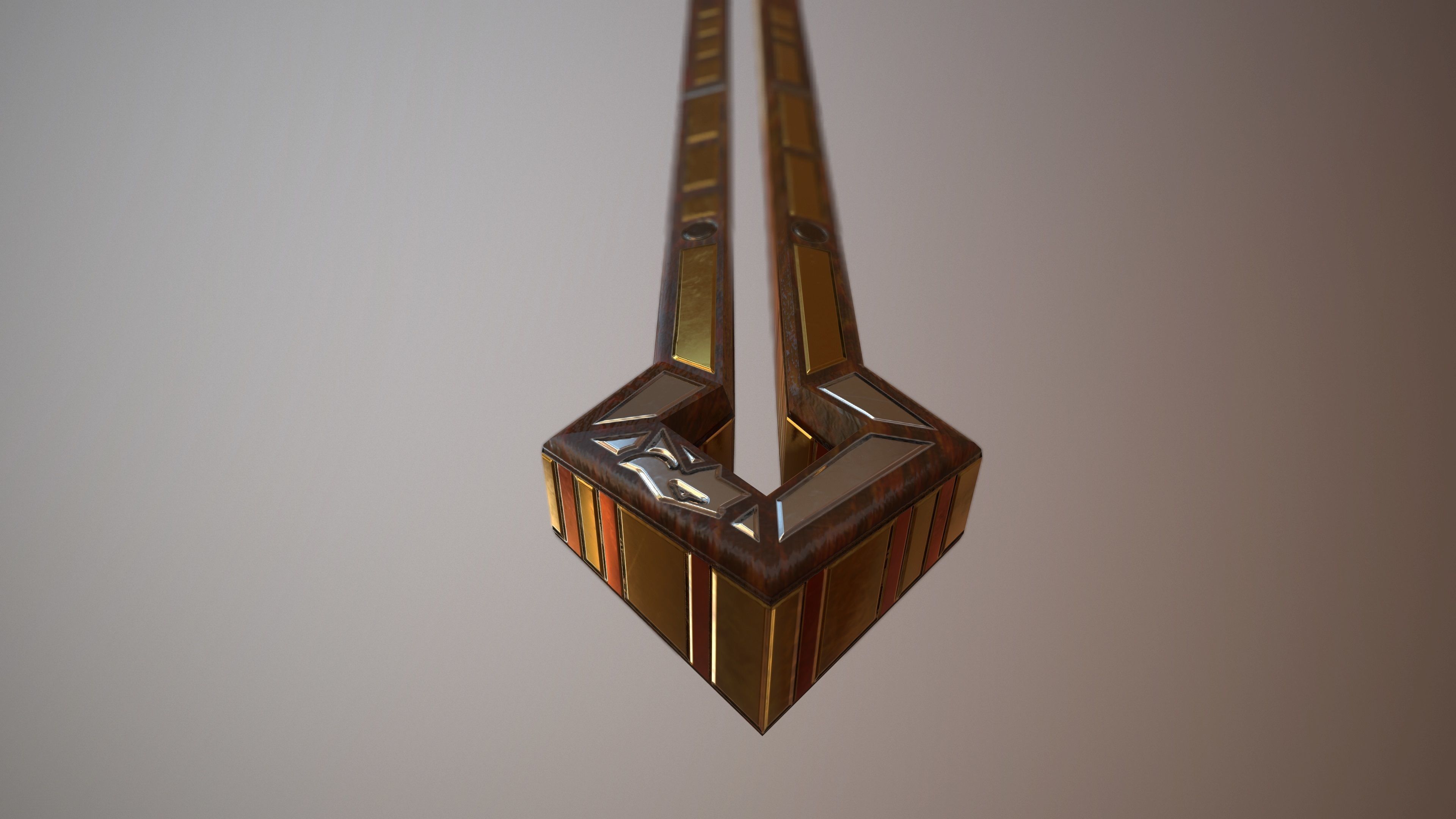 3D model Egyptian Pantheon Sekhmet War Hammer VR / AR / lowpoly