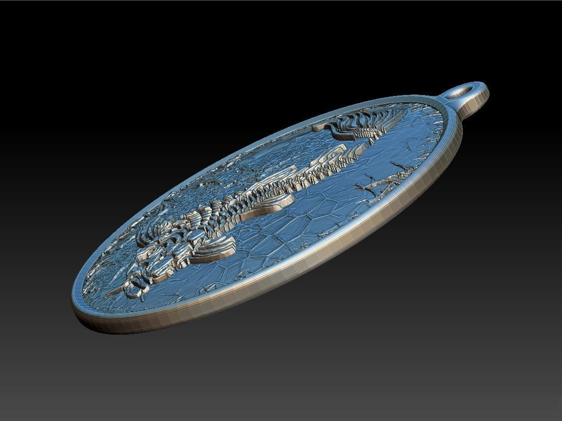 HM Fish Keychain 02 3D print model_3
