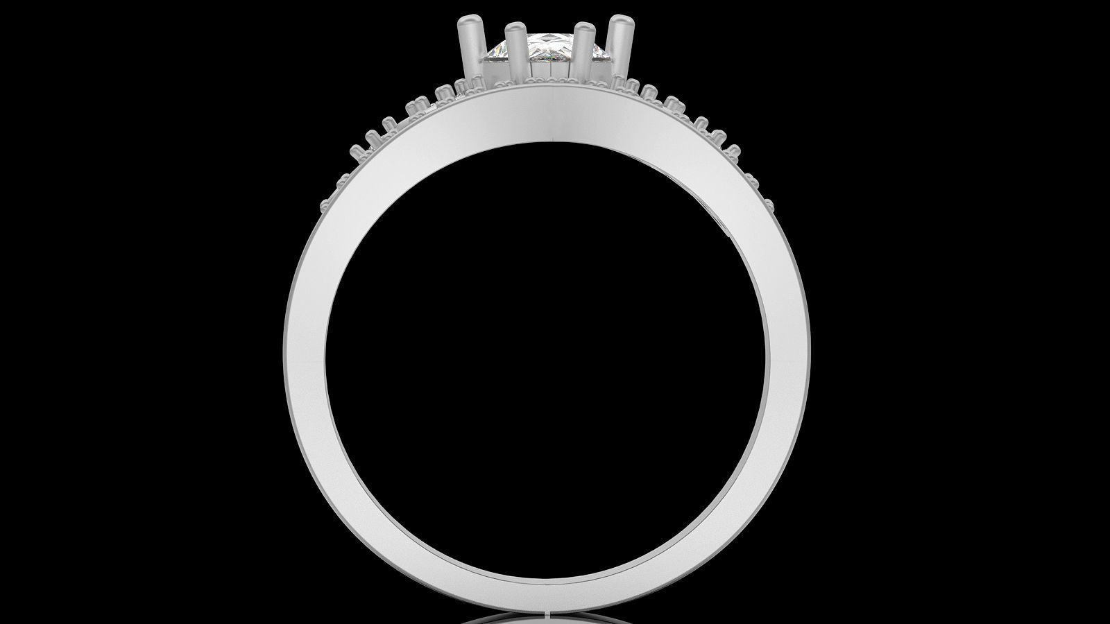 Crown ring silver gold sterling printable jewelry 3D model 3D print model_5