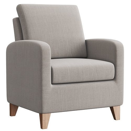 Minerva armchair Low-poly 3D model