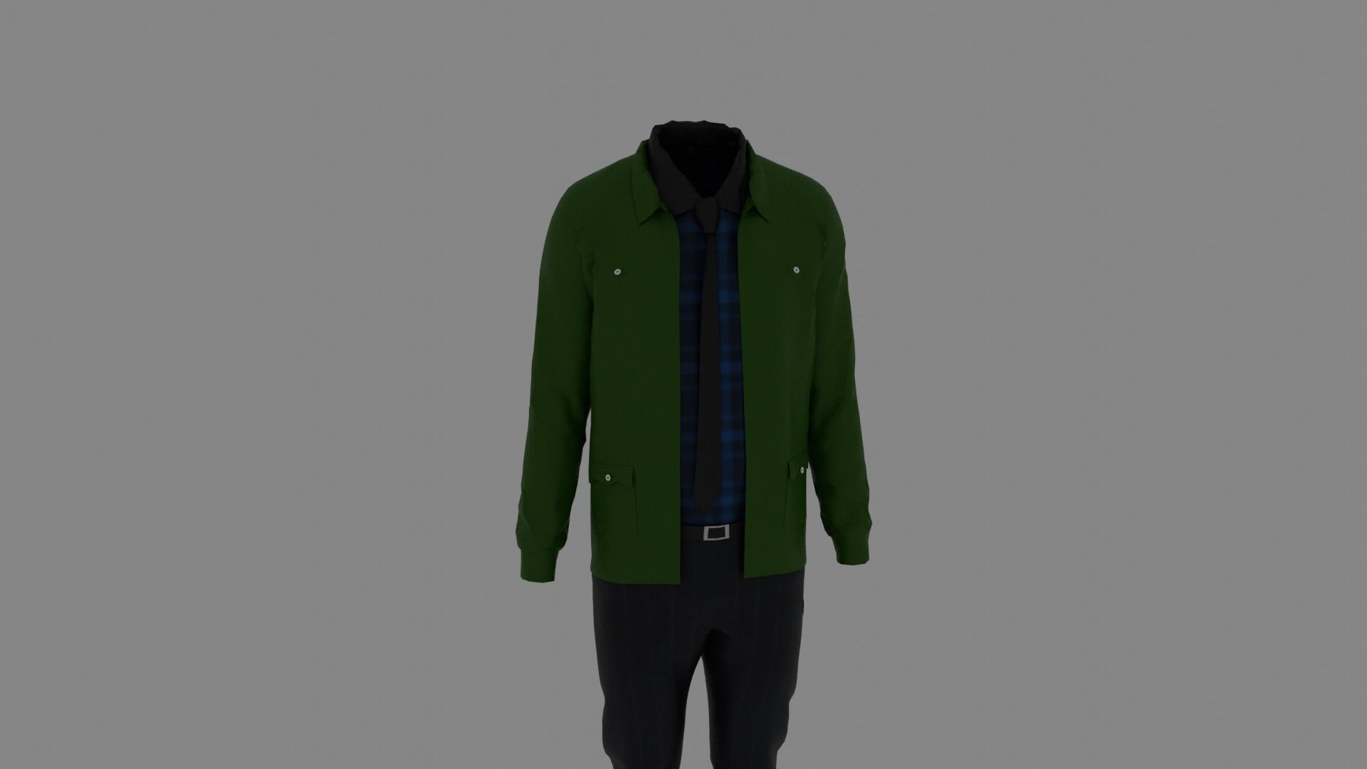 Man Clothes Low-poly 3D model_6
