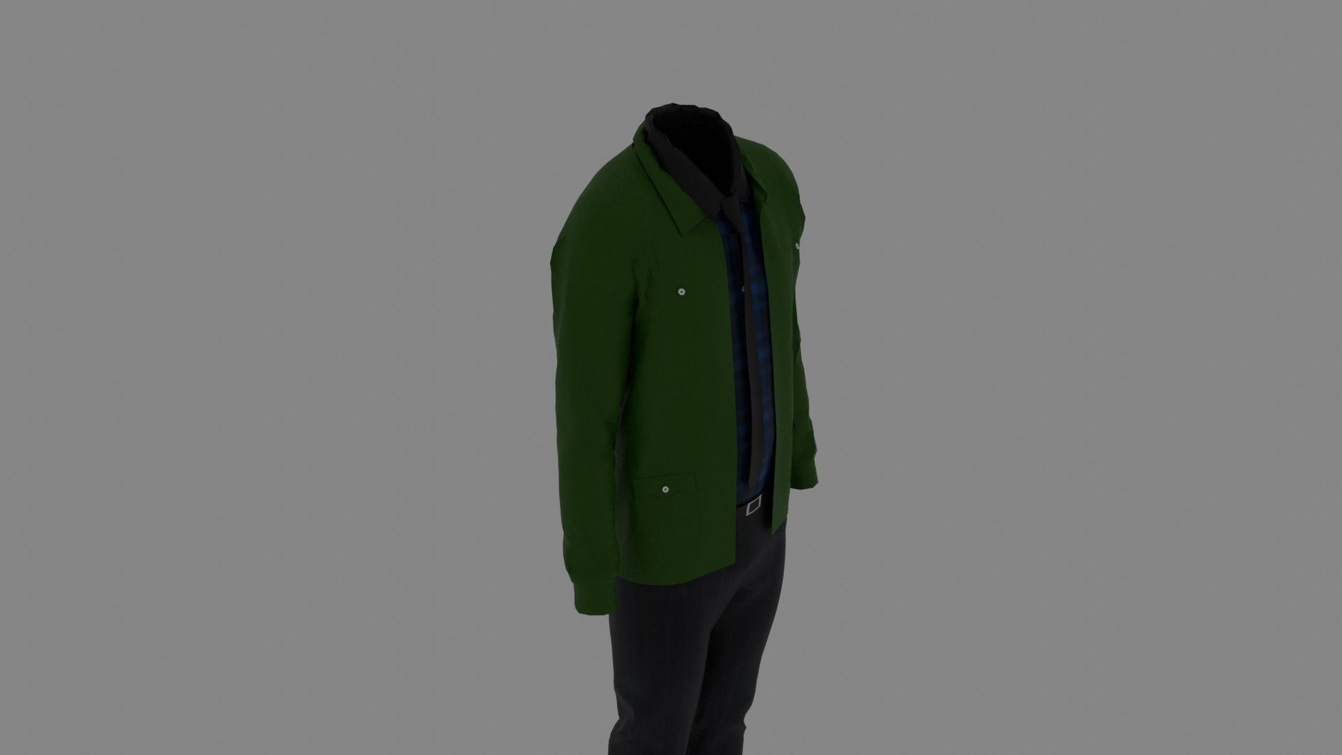 Man Clothes Low-poly 3D model_5
