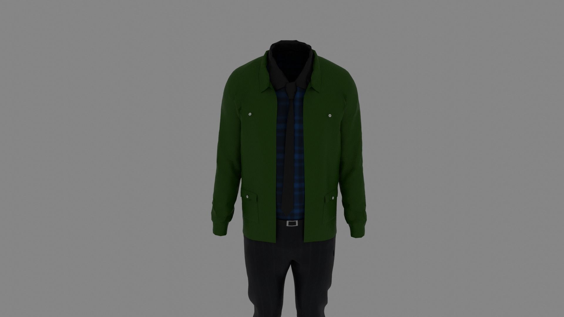 Man Clothes Low-poly 3D model_3