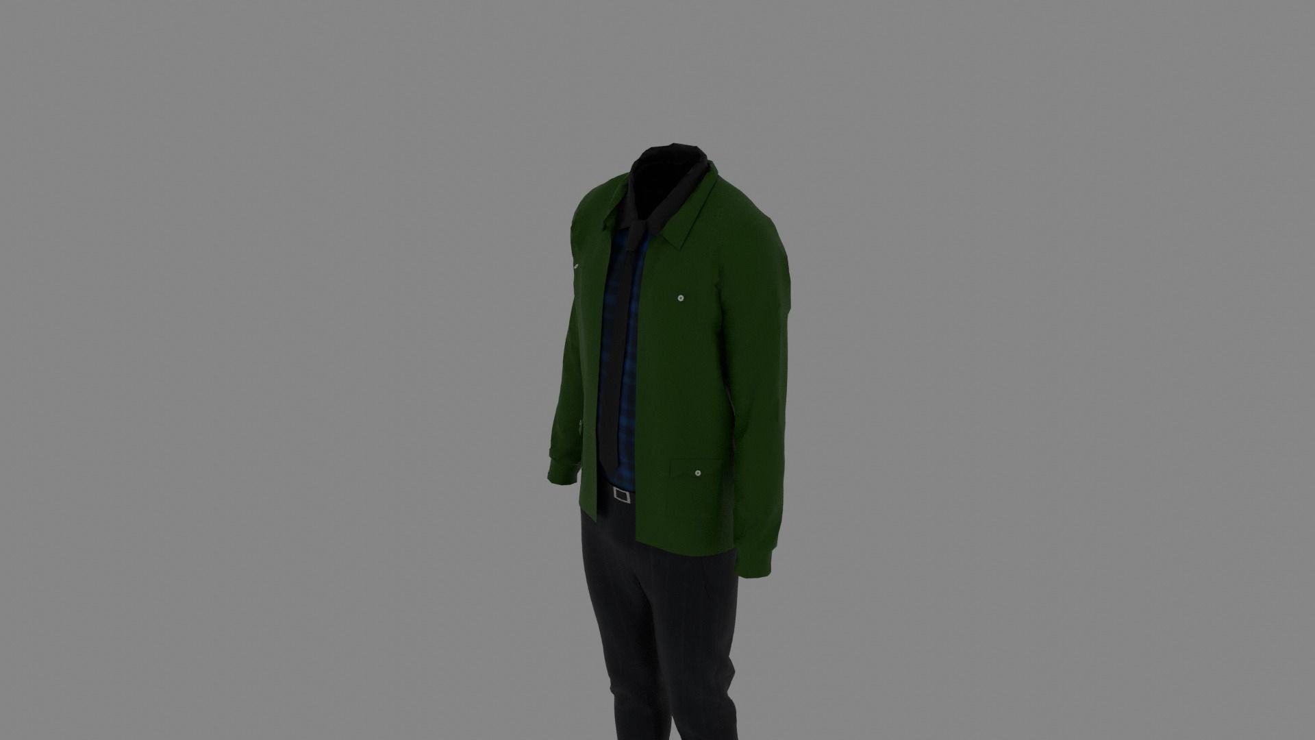 Man Clothes Low-poly 3D model_4