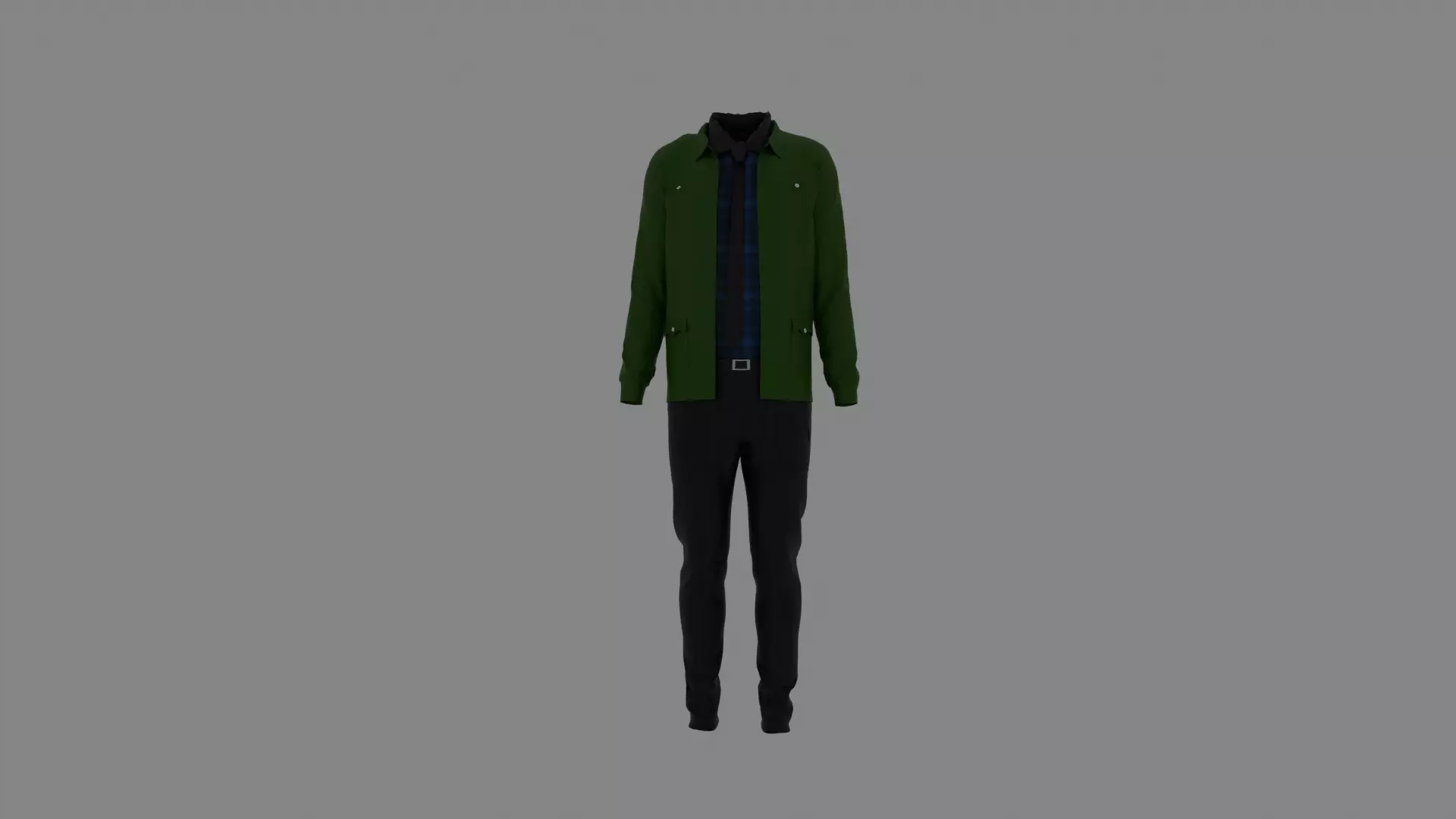 Man Clothes Low-poly 3D model_0