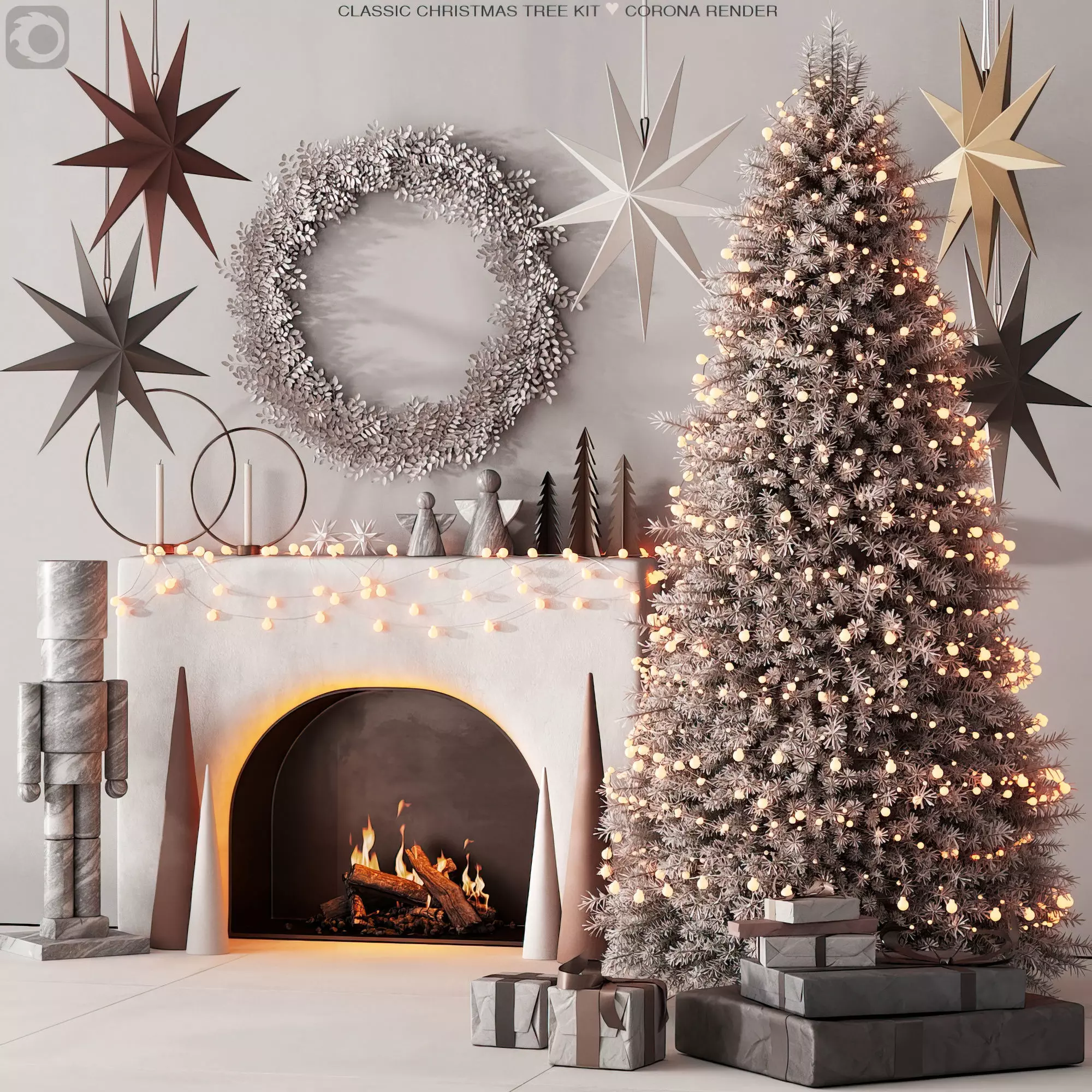 241 happy new year 04 christmas tree mono 01 light 3D model_0