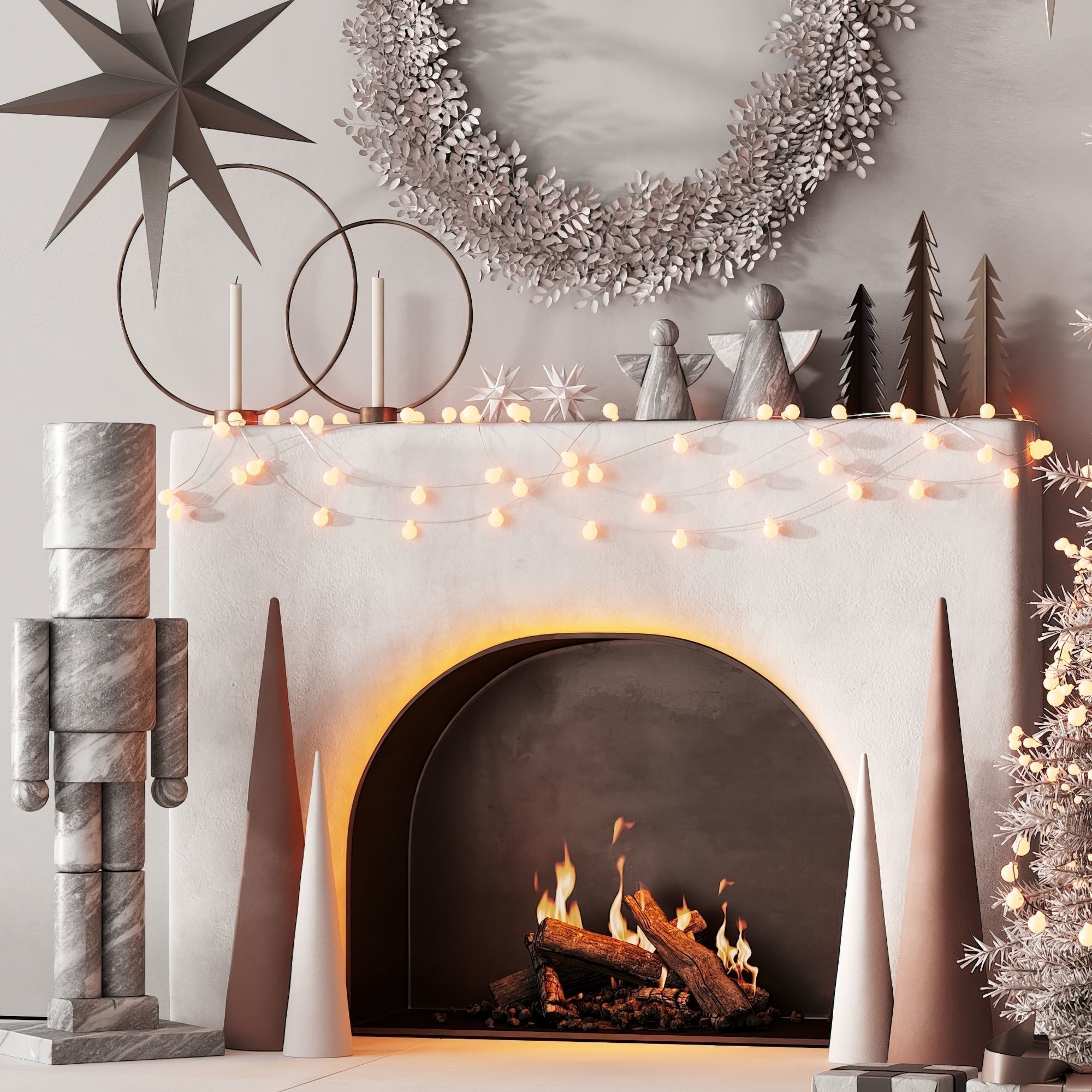 241 happy new year 04 christmas tree mono 01 light 3D model_3