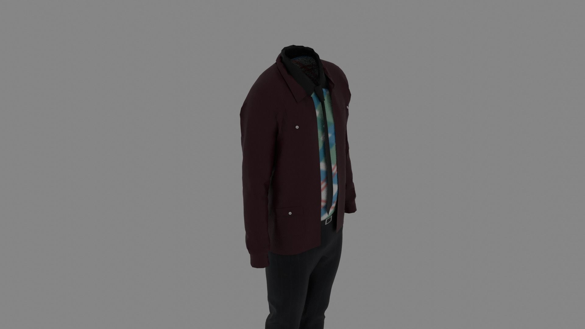 Man Clothes Low-poly 3D model_5
