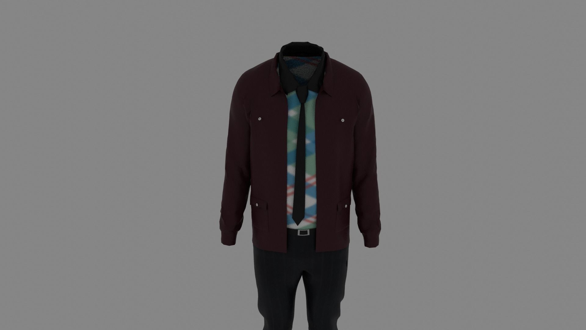 Man Clothes Low-poly 3D model_3