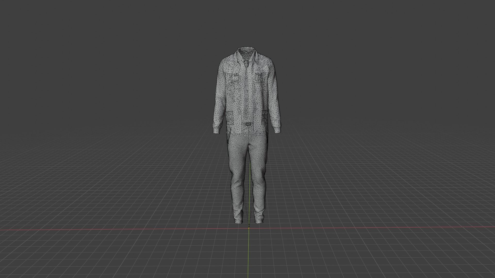 Man Clothes Low-poly 3D model_8