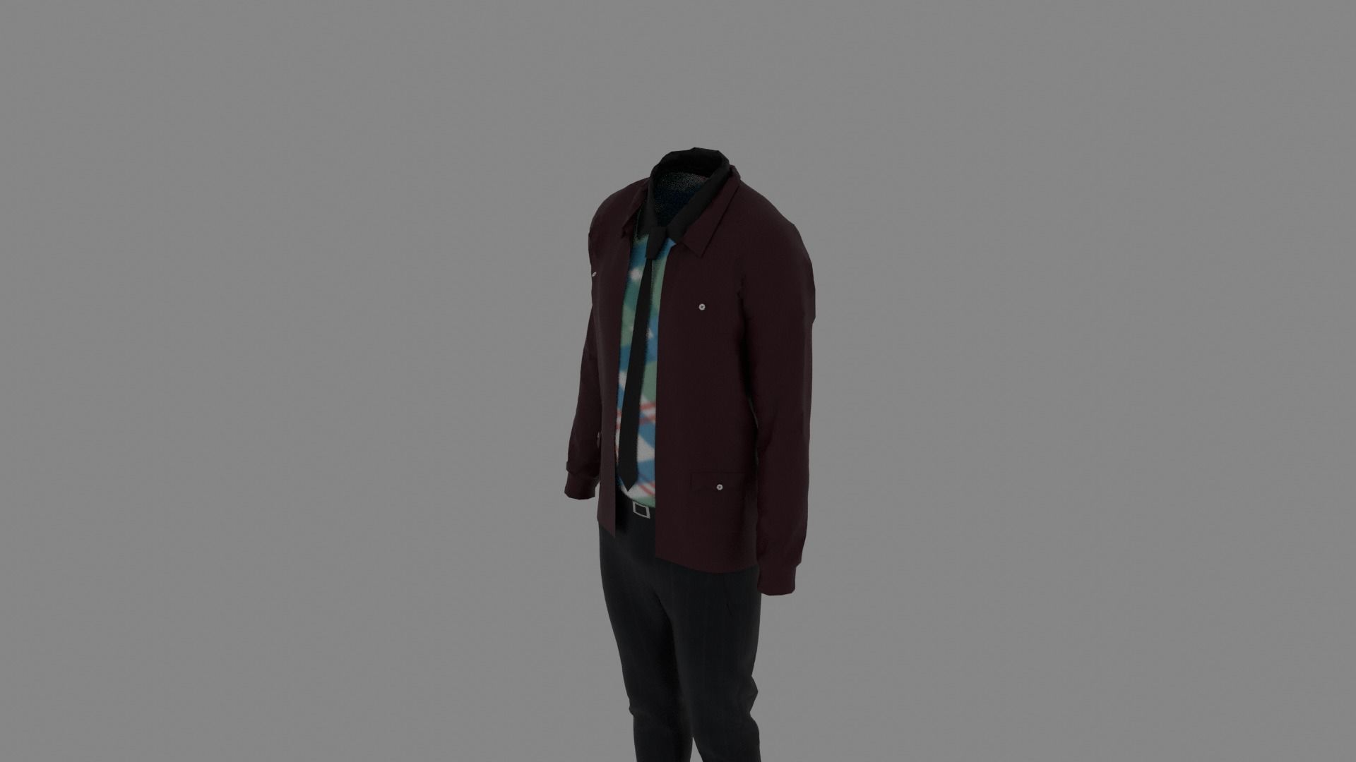 Man Clothes Low-poly 3D model_4