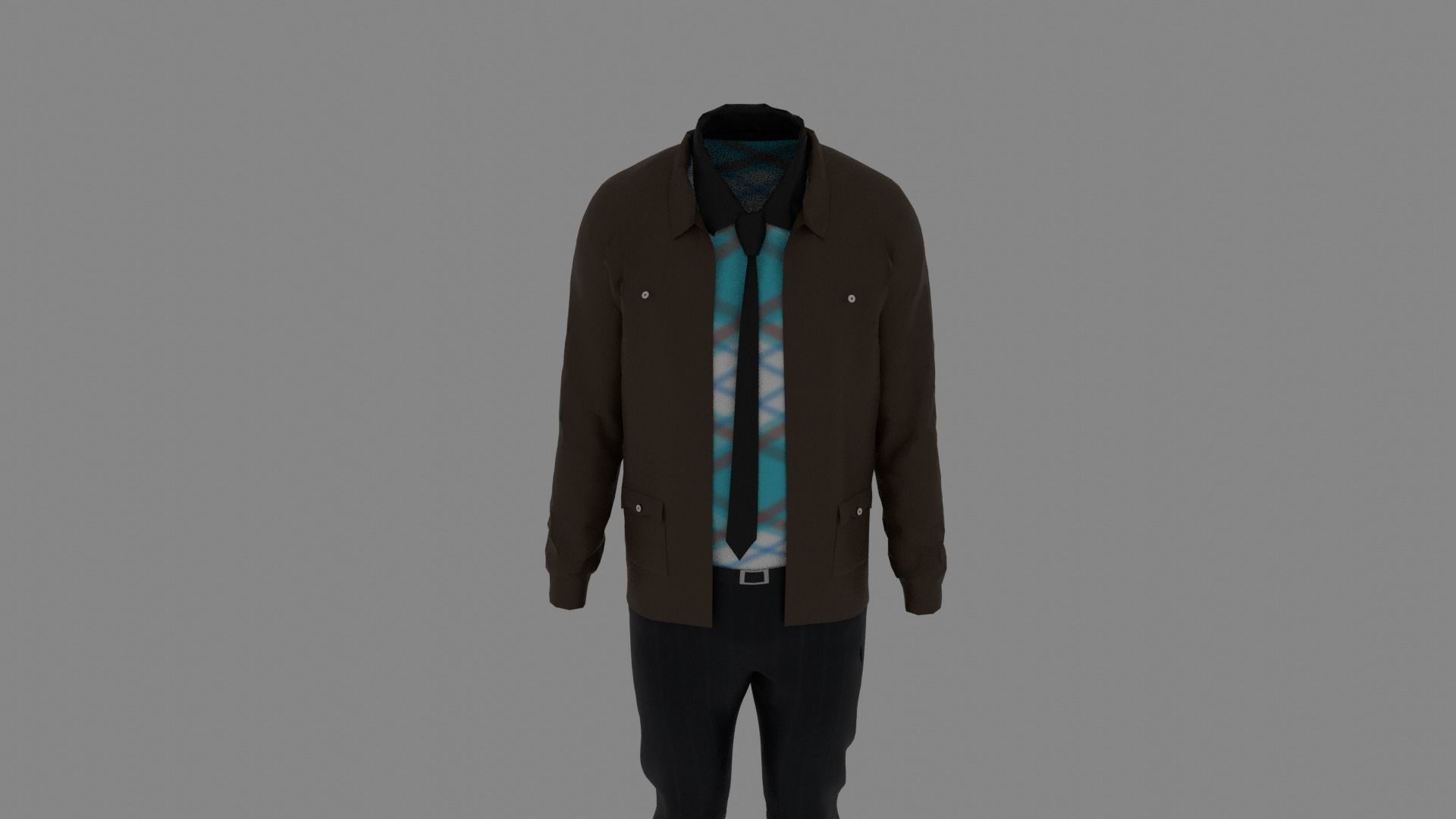 Man Clothes Low-poly 3D model_3