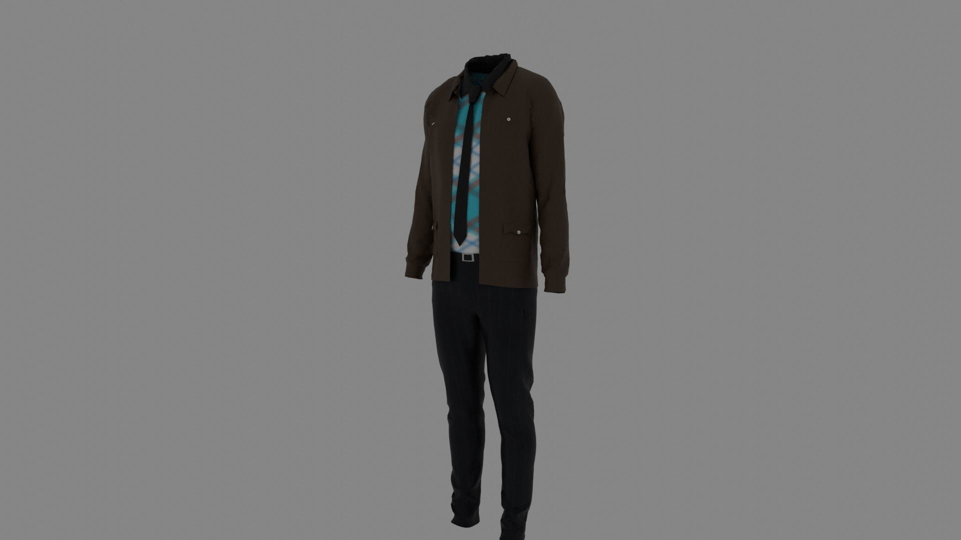 Man Clothes Low-poly 3D model_1