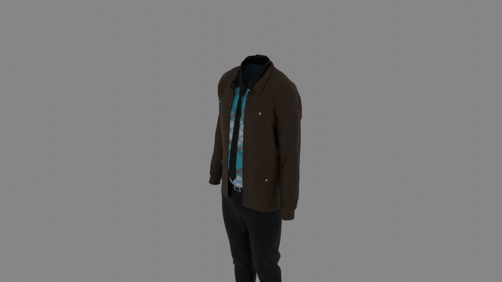 Man Clothes Low-poly 3D model_4