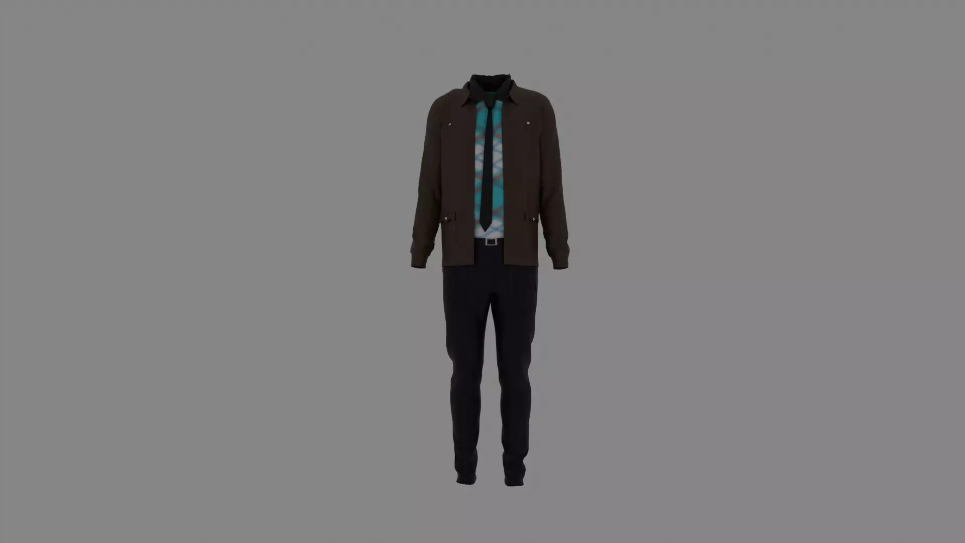 Man Clothes Low-poly 3D model_0