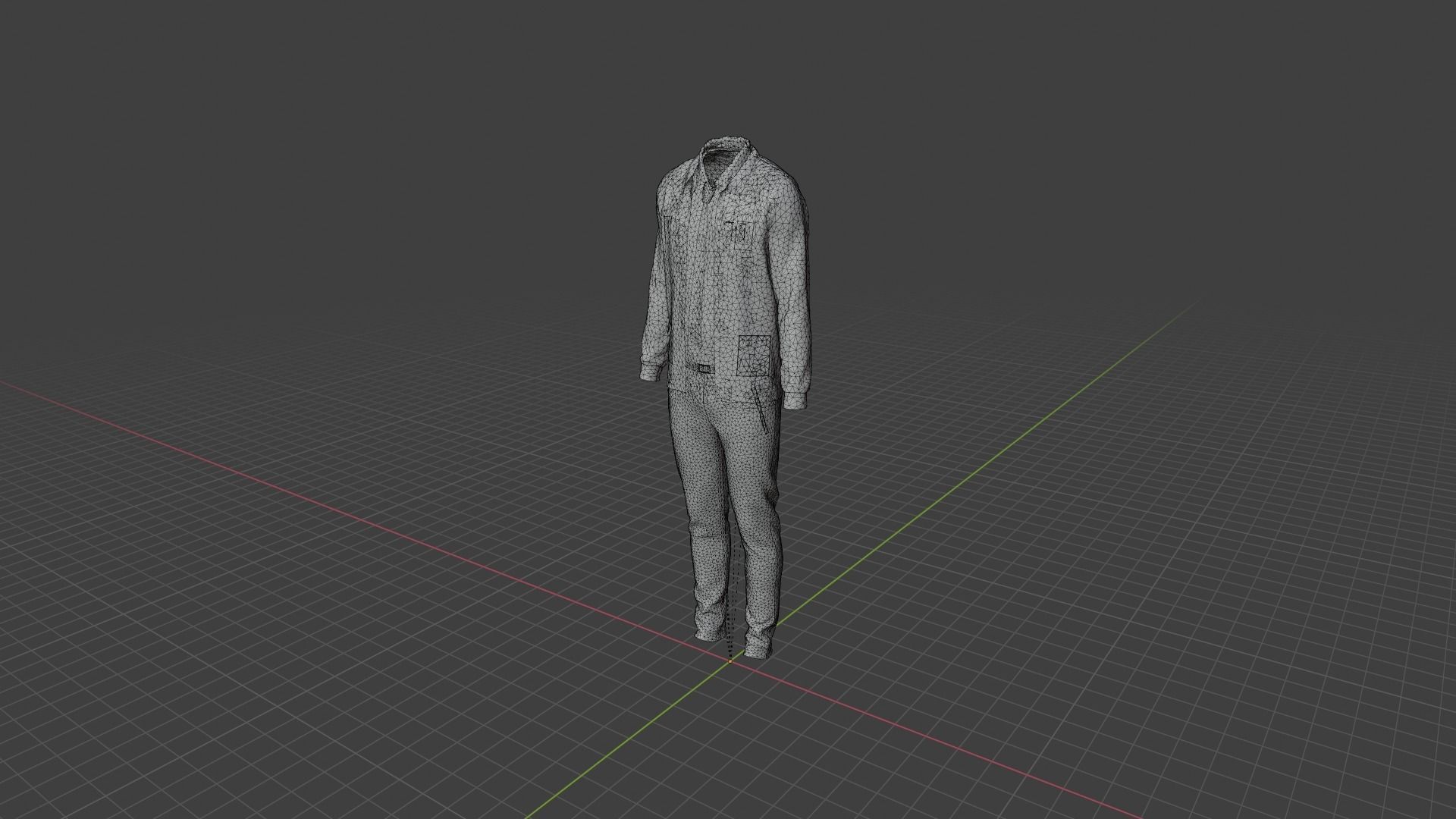 Man Clothes Low-poly 3D model_9