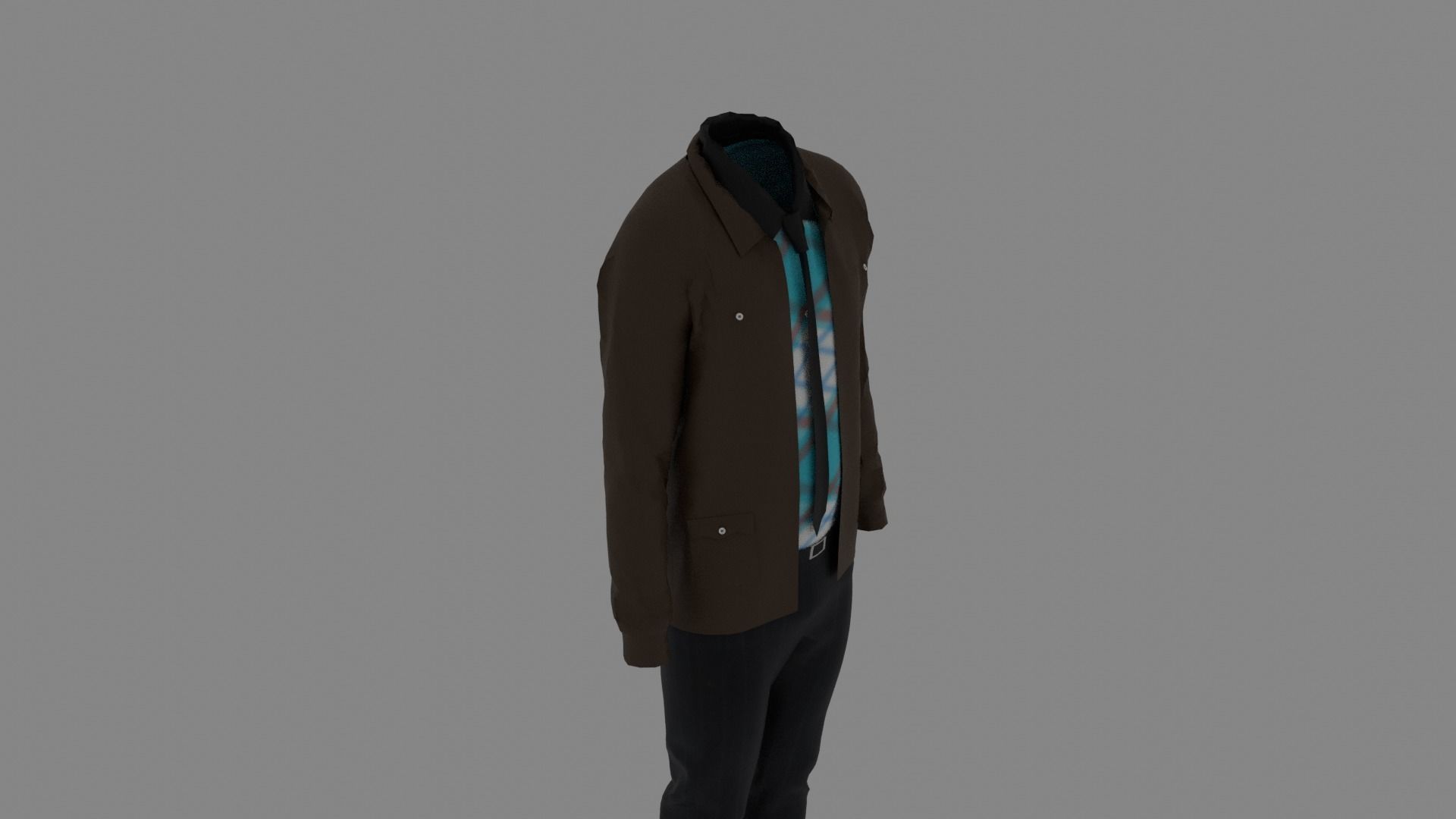 Man Clothes Low-poly 3D model_5