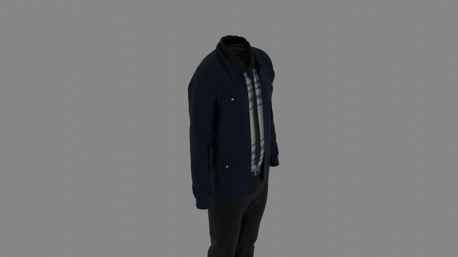 Man Clothes Low-poly 3D model_5
