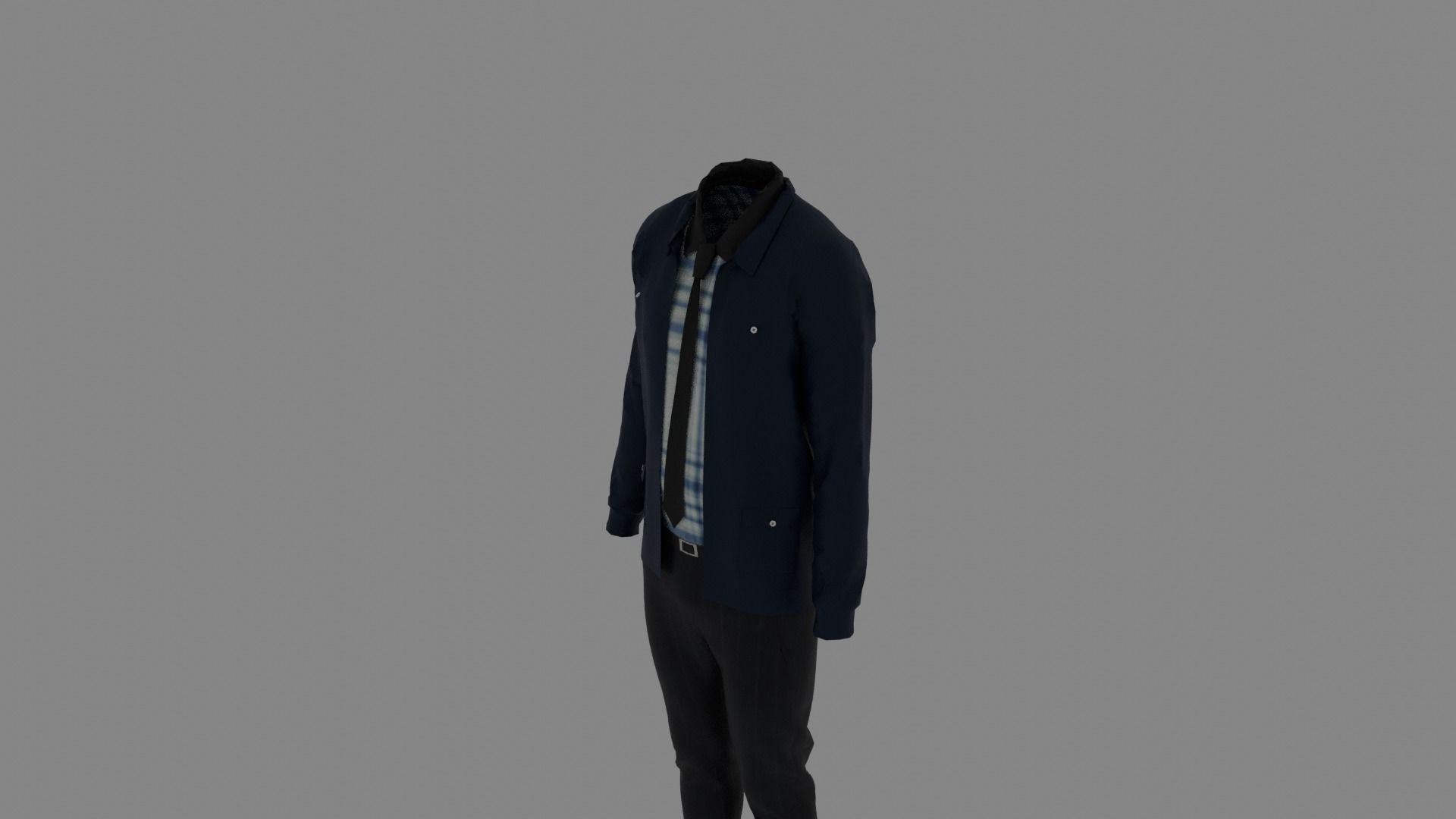 Man Clothes Low-poly 3D model_4