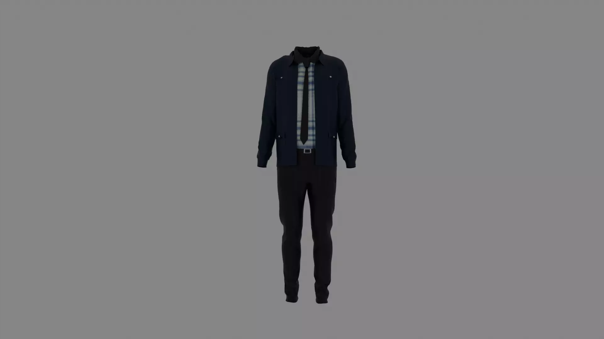 Man Clothes Low-poly 3D model_0