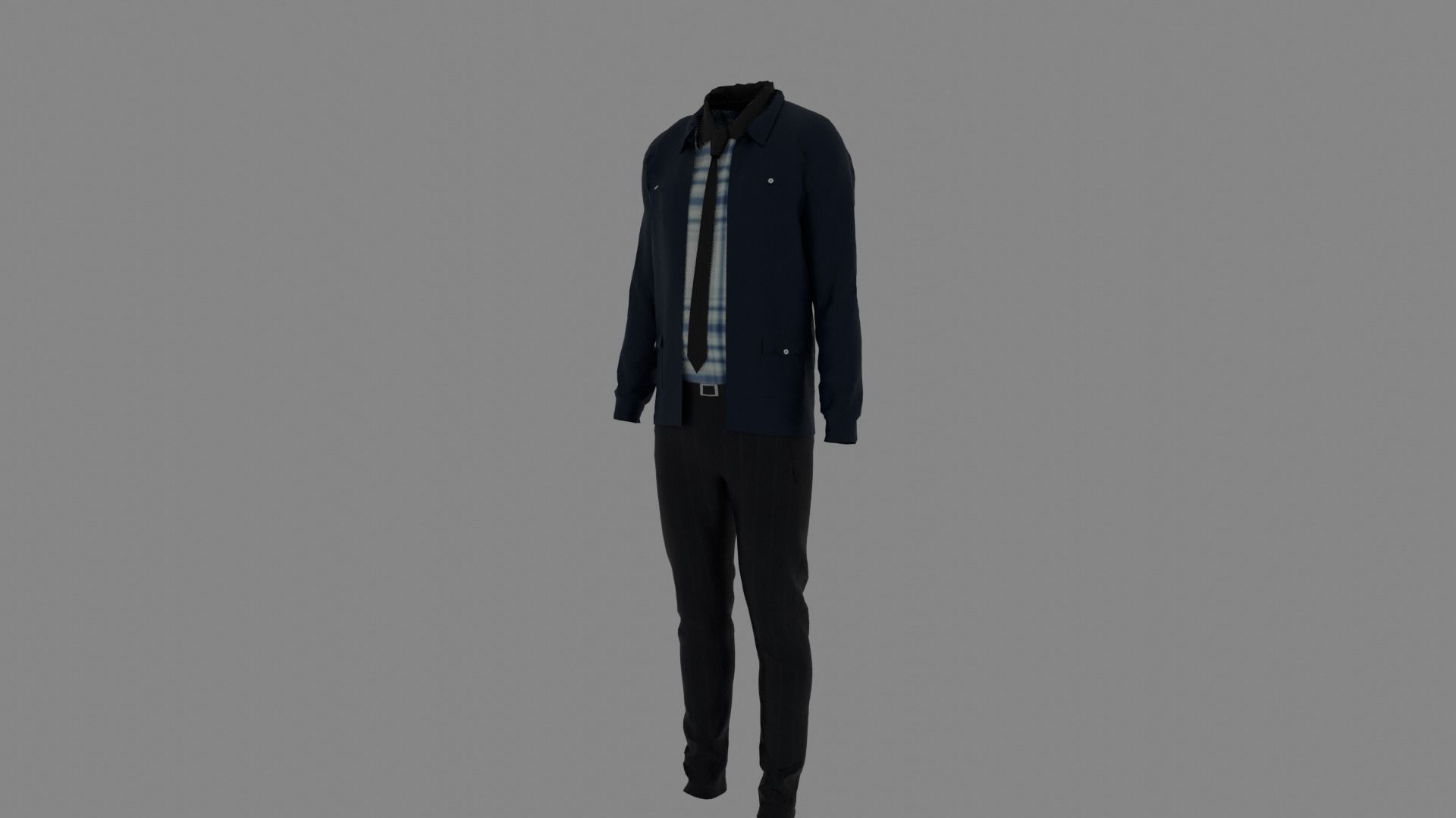 Man Clothes Low-poly 3D model_1