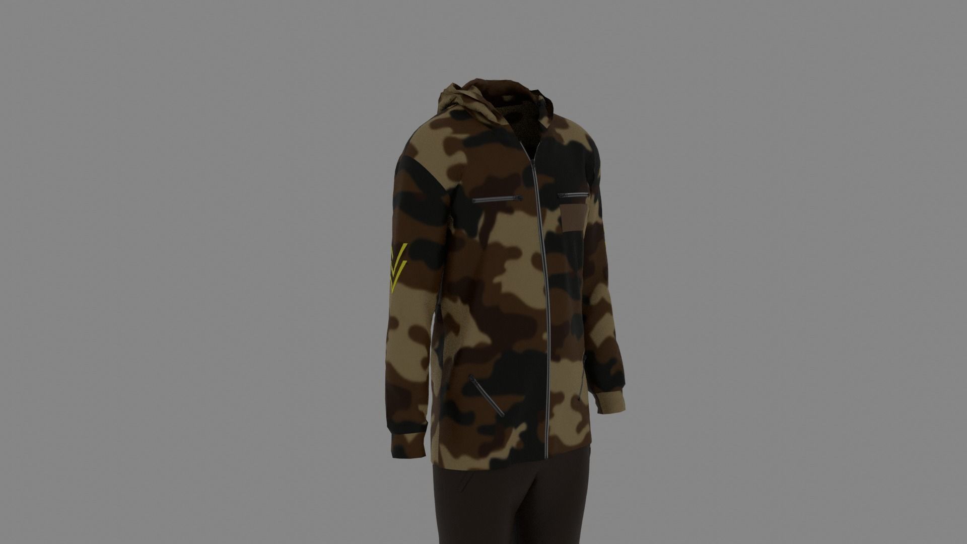Man Clothes Low-poly 3D model_2