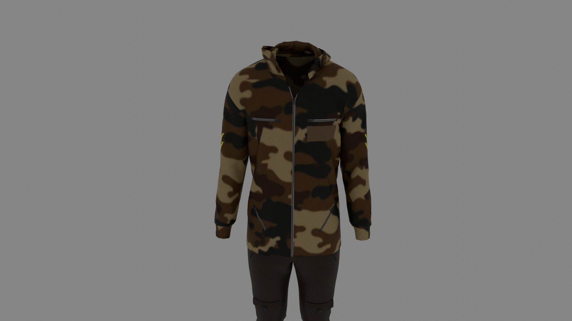 Man Clothes Low-poly 3D model_3