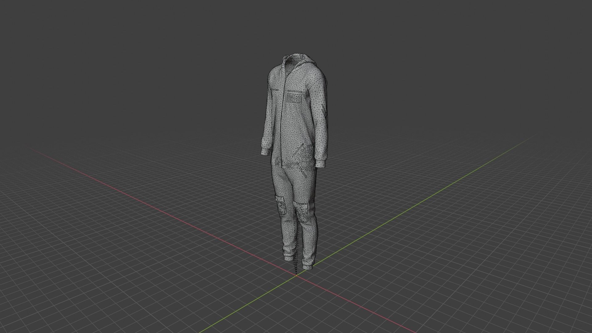 Man Clothes Low-poly 3D model_9