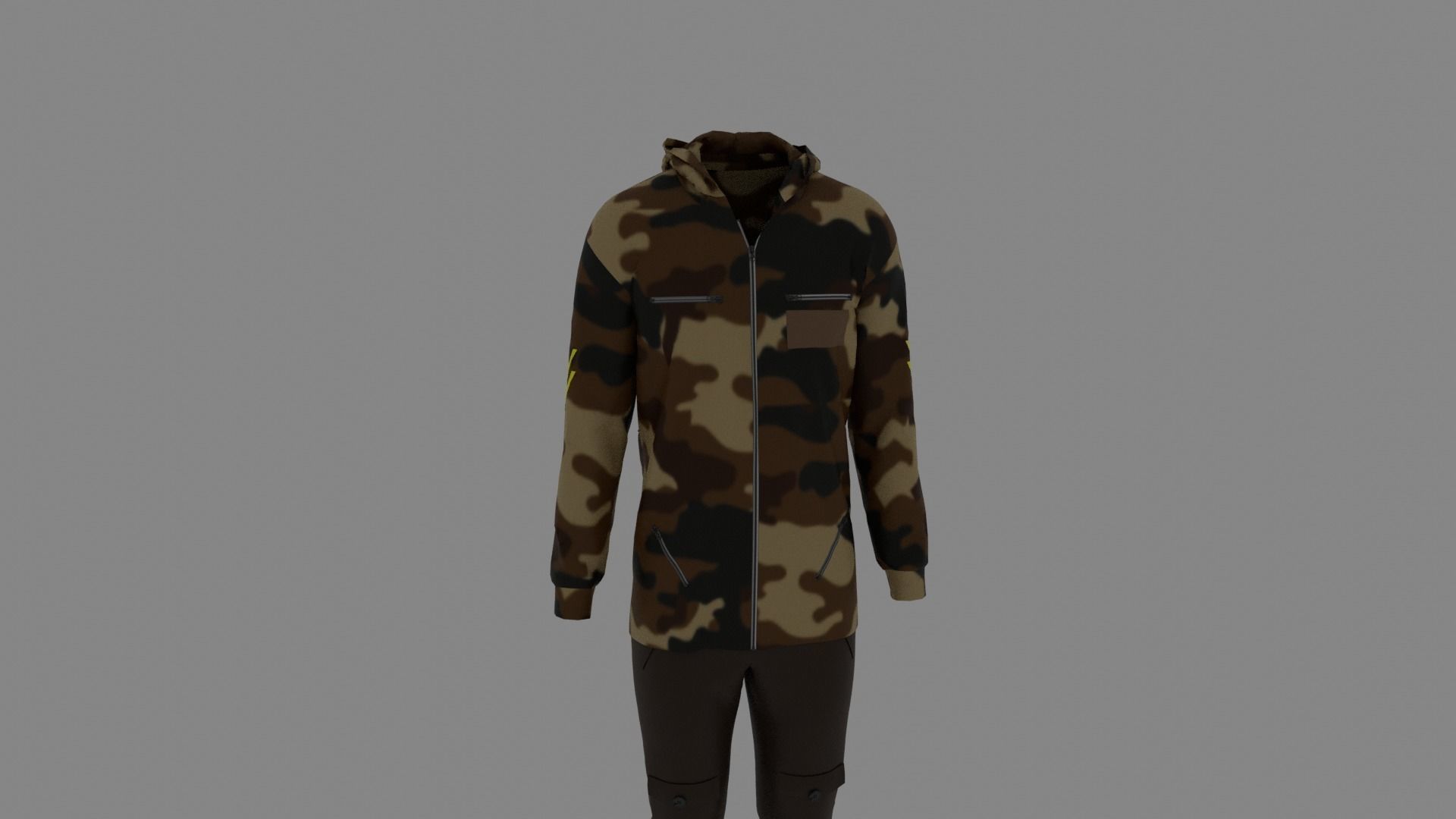 Man Clothes Low-poly 3D model_6