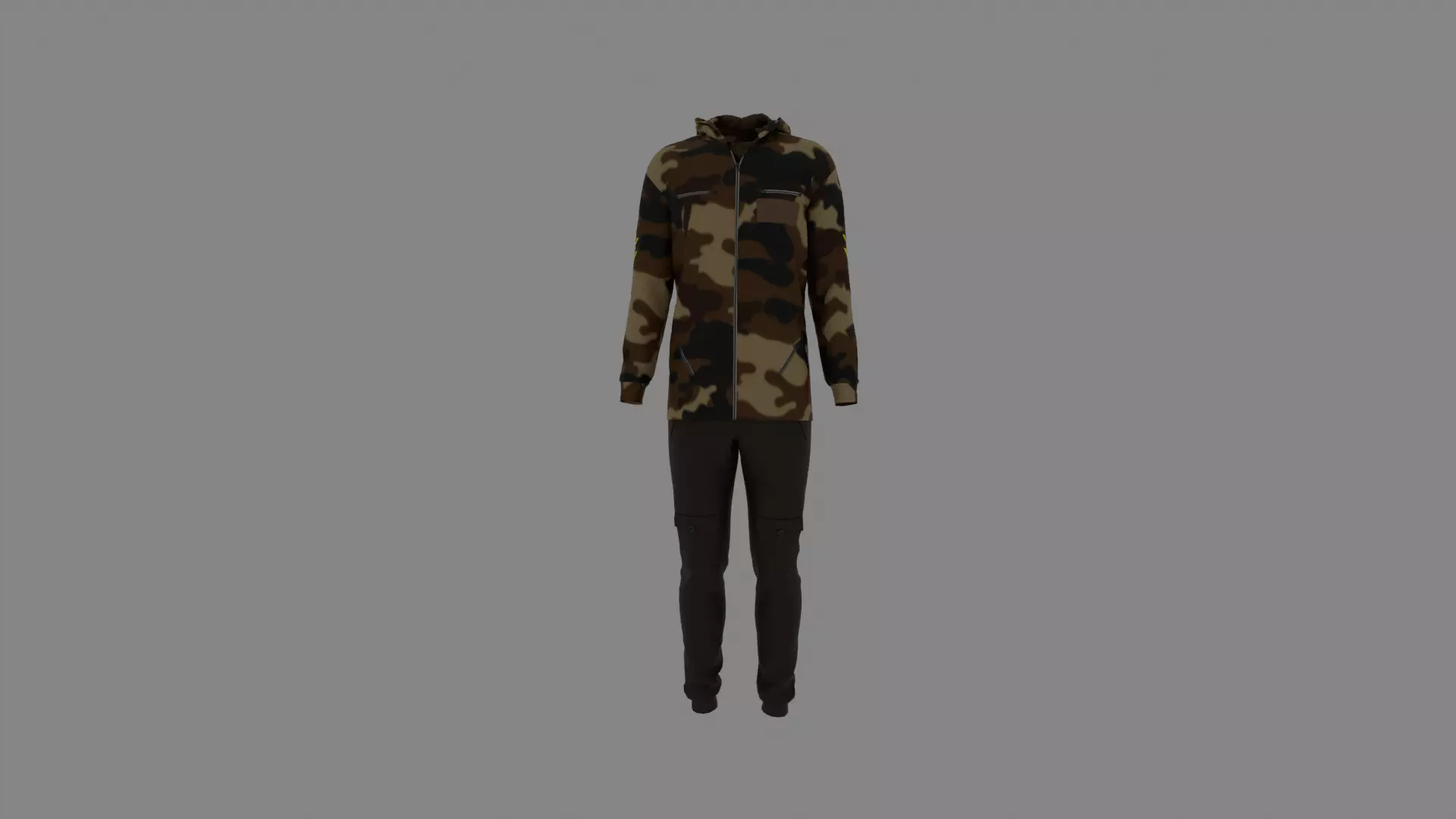 Man Clothes Low-poly 3D model_0