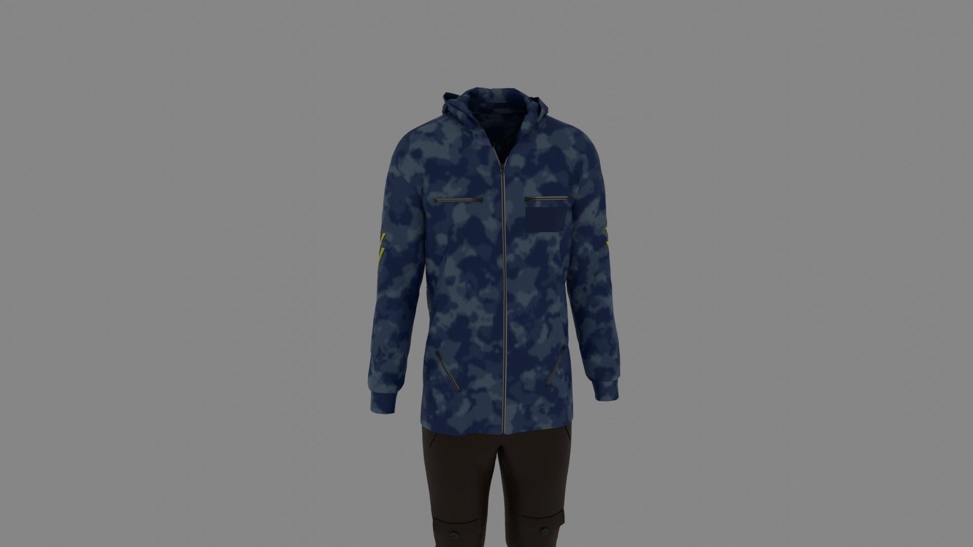 Man Clothes Low-poly 3D model_6