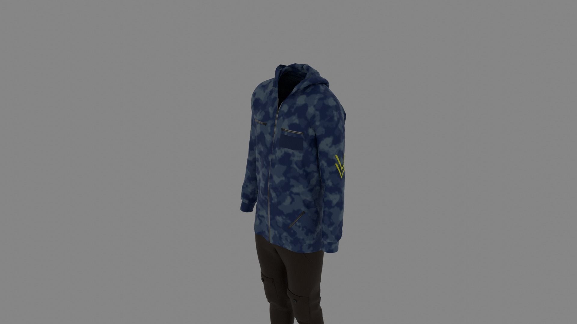 Man Clothes Low-poly 3D model_4