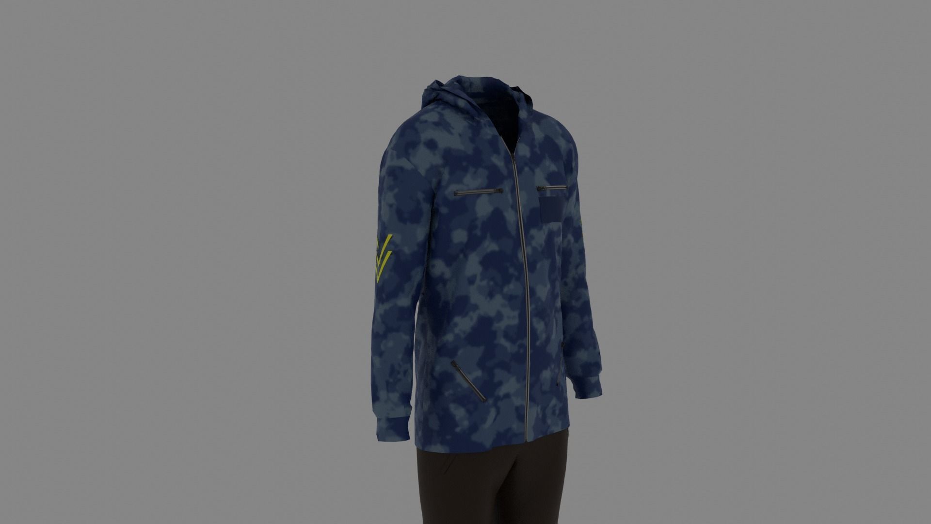 Man Clothes Low-poly 3D model_2